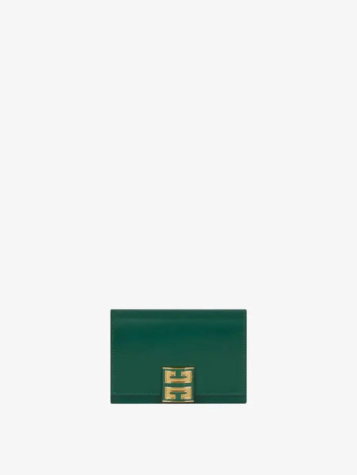 Givenchy 4G Wallet In Box Leather Emerald Green Women Wallets and Card Holders Givenchy 4G Wallet In Box Leather Emerald Green Women Wallets and Card Holders