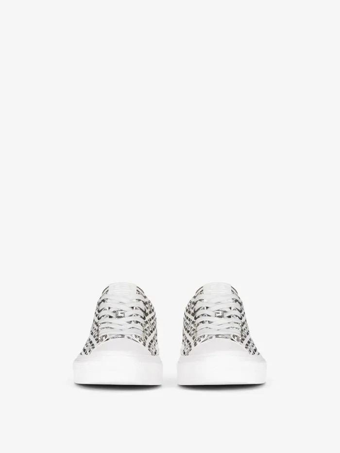 Givenchy City Sneakers In 4G Jacquard Blackwhite Men Sneakers Givenchy City Sneakers In 4G Jacquard Blackwhite Men Sneakers