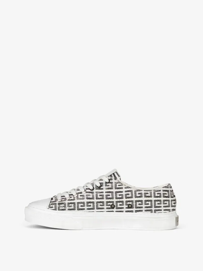Givenchy City Sneakers In 4G Jacquard Blackwhite Men Sneakers Givenchy City Sneakers In 4G Jacquard Blackwhite Men Sneakers