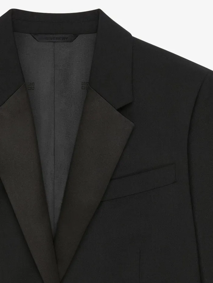 Givenchy Cropped Jacket In Wool And Mohair Black Women Coats and Jackets