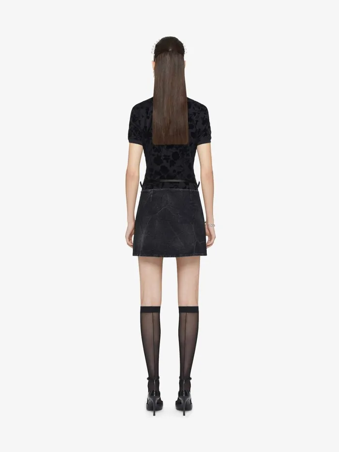Givenchy Doublelayered Slim Tshirt In Cotton And Tulle Black Women TShirts
