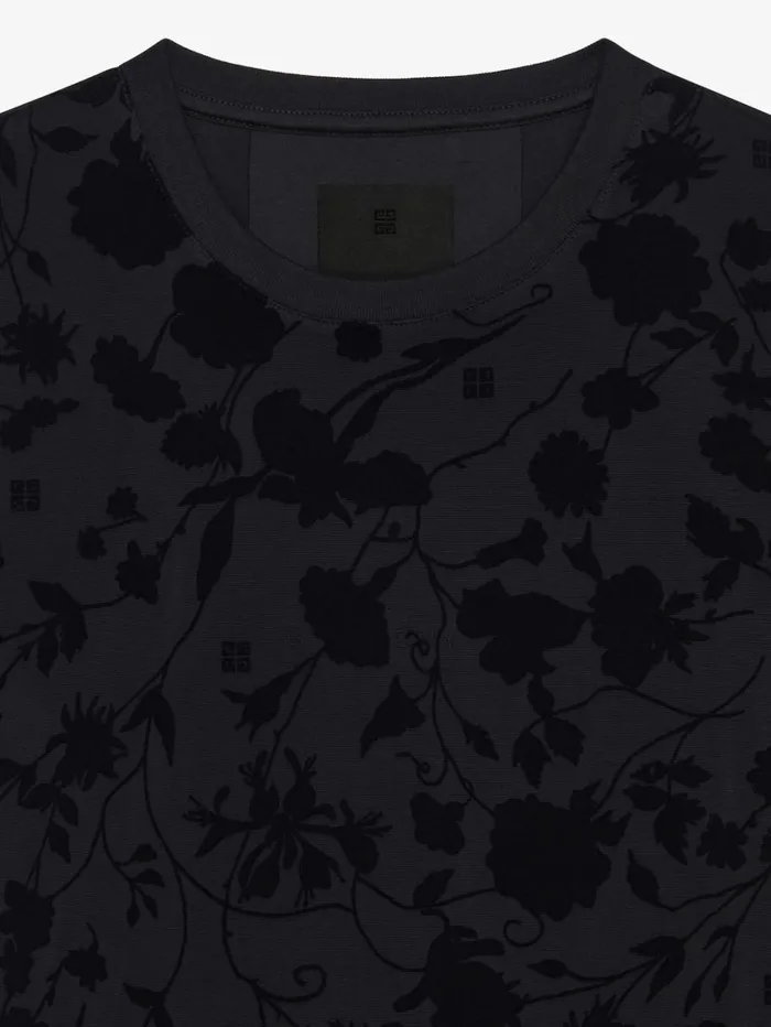 Givenchy Doublelayered Slim Tshirt In Cotton And Tulle Black Women TShirts