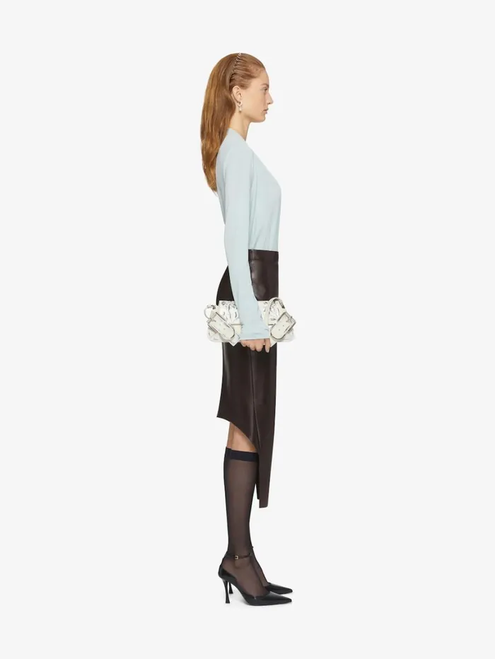 Givenchy Draped Blouse In Crepe Jersey Frost Women Tops and Shirts