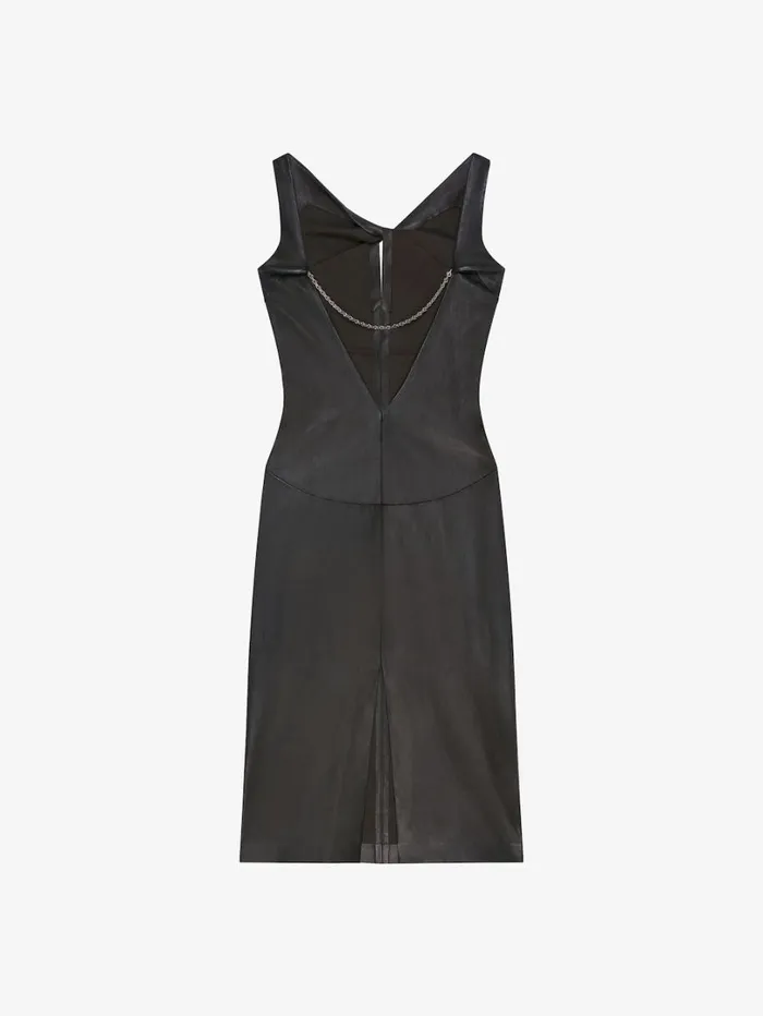 Givenchy Dress In Leather With Chain Detail Black Women Dresses