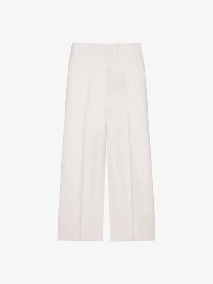 Givenchy Extra Wide Pants In Wool And Mohair White Men Pants and Shorts Givenchy Extra Wide Pants In Wool And Mohair White Men Pants and Shorts