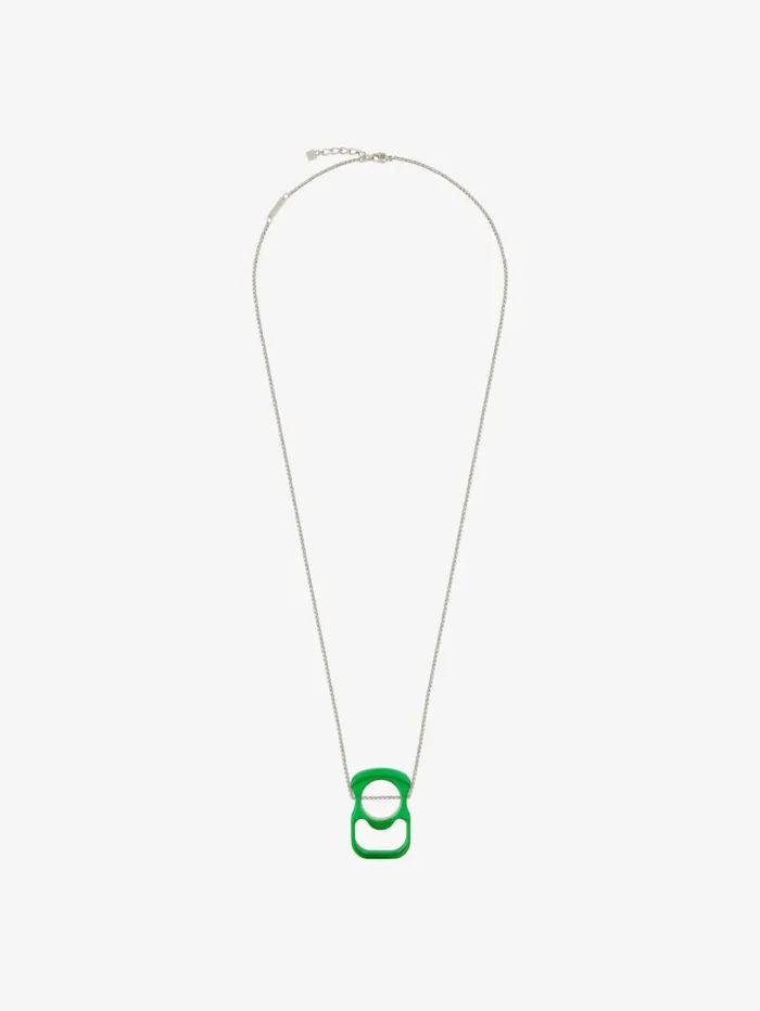 Givenchy G Can Necklace In Metal And Enamel Green Men Jewelry Givenchy G Can Necklace In Metal And Enamel Green Men Jewelry