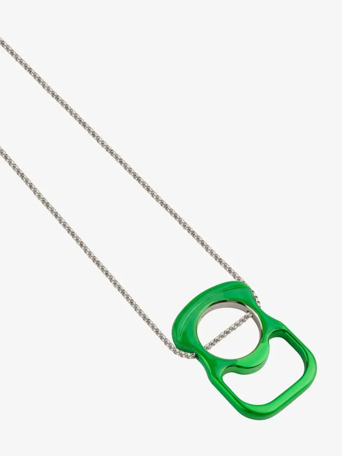 Givenchy G Can Necklace In Metal And Enamel Green Men Jewelry Givenchy G Can Necklace In Metal And Enamel Green Men Jewelry
