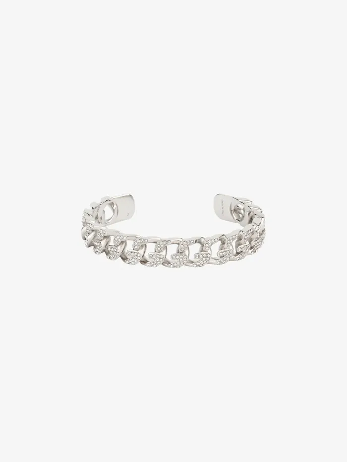 Givenchy G Chain Bracelet In Metal With Crystals Silvery Women Jewelry