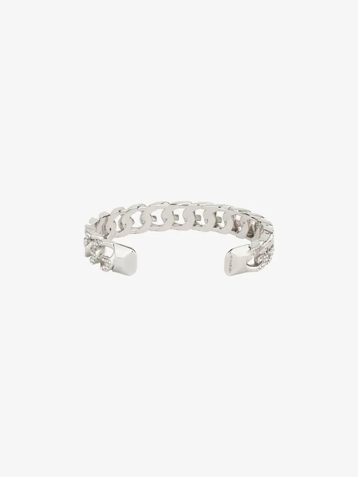 Givenchy G Chain Bracelet In Metal With Crystals Silvery Women Jewelry Givenchy G Chain Bracelet In Metal With Crystals Silvery Women Jewelry