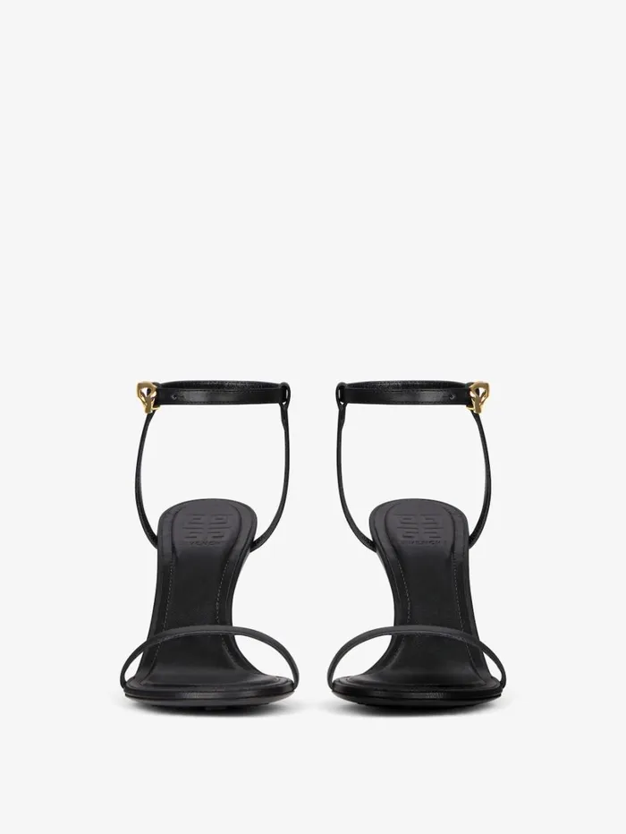 Givenchy G Cube Sandals In Leather Black Women Heels