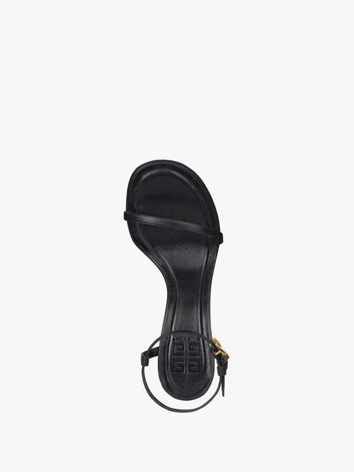 Givenchy G Cube Sandals In Leather Black Women Heels