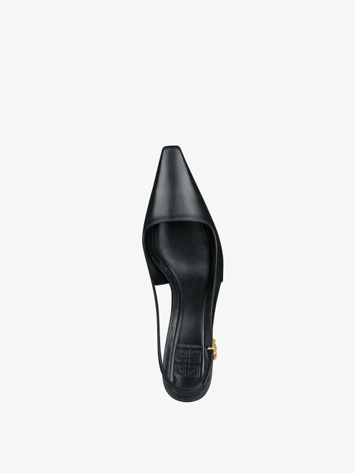 Givenchy G Cube Slingback Pumps In Leather Black Women Heels