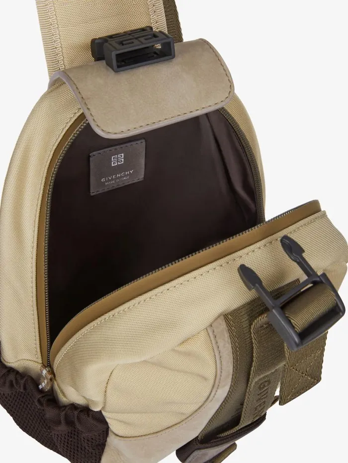 Givenchy GTrail Bag In Nylon Sand Men Crossbody Bags