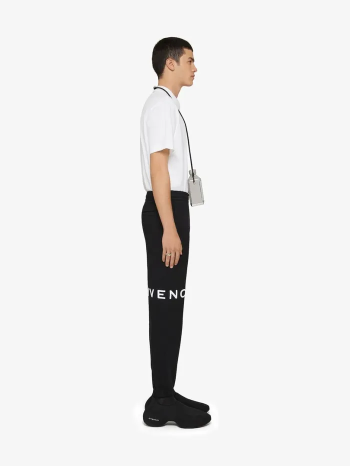 Givenchy GIVENCHY 4G Slim Fit Jogger Pants In Fleece Black Men Pants and Shorts