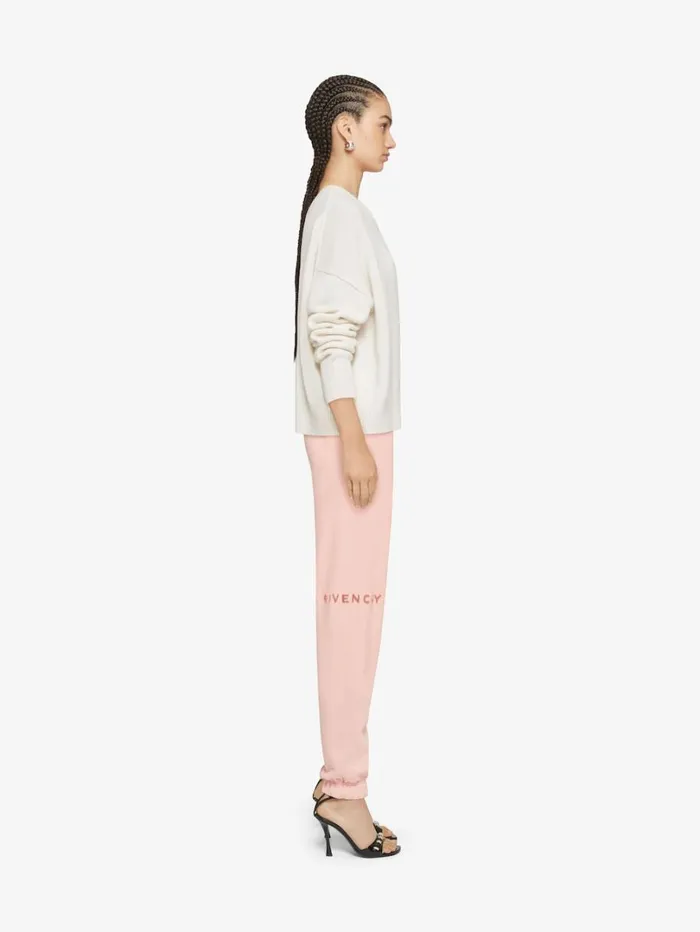 Givenchy GIVENCHY 4G Slim Fit Jogger Pants In Tufted Fleece Blush Pink Women Pants and Shorts