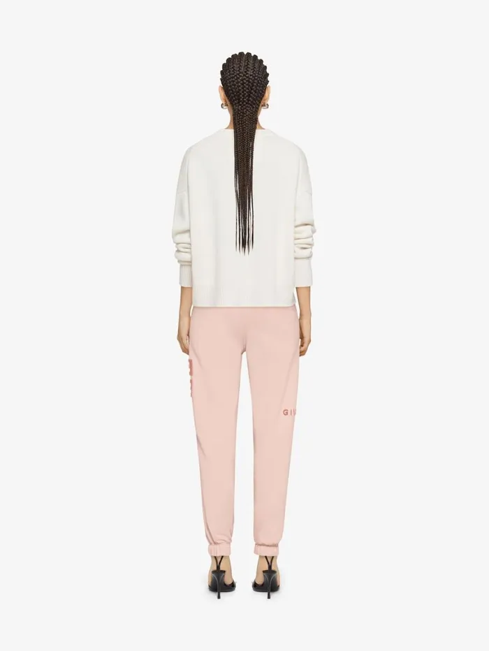 Givenchy GIVENCHY 4G Slim Fit Jogger Pants In Tufted Fleece Blush Pink Women Pants and Shorts