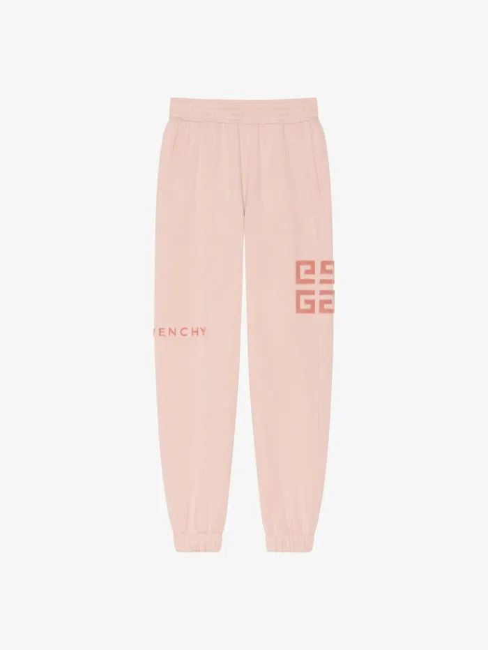 Givenchy GIVENCHY 4G Slim Fit Jogger Pants In Tufted Fleece Blush Pink Women Pants and Shorts