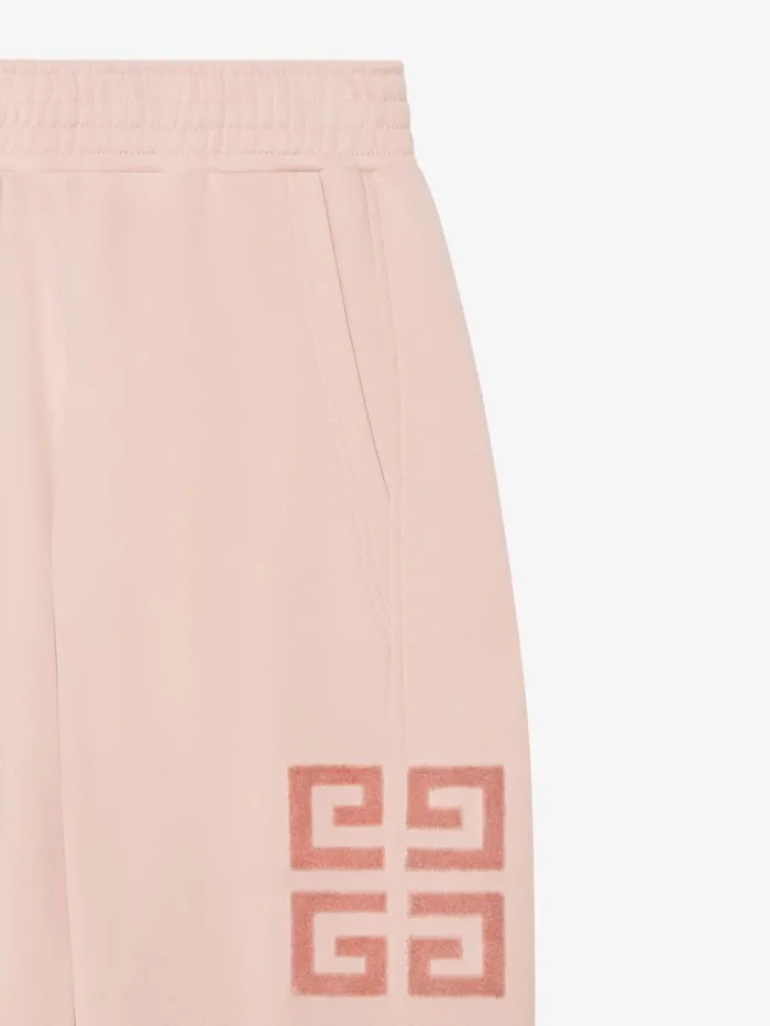 Givenchy GIVENCHY 4G Slim Fit Jogger Pants In Tufted Fleece Blush Pink Women Pants and Shorts