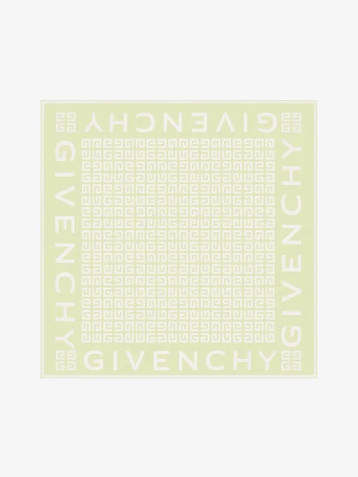 Givenchy GIVENCHY 4G Square In Silk Almond Green Women Scarves