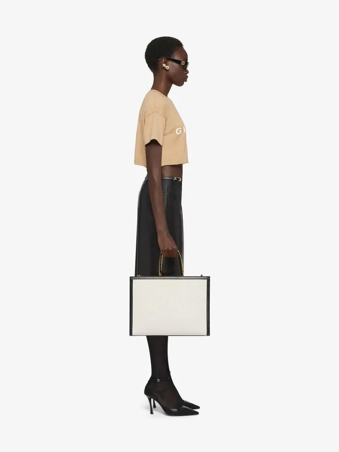 Givenchy GIVENCHY Archetype Cropped Tshirt In Cotton Beige Cappuccino Women TShirts