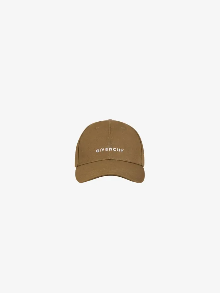 Givenchy GIVENCHY Cap In Canvas Dark Khaki Women Beanies and Caps