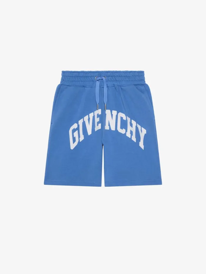 Givenchy GIVENCHY College Bermuda Shorts In Fleece Blue Men Baby 1 Month To 3 Years