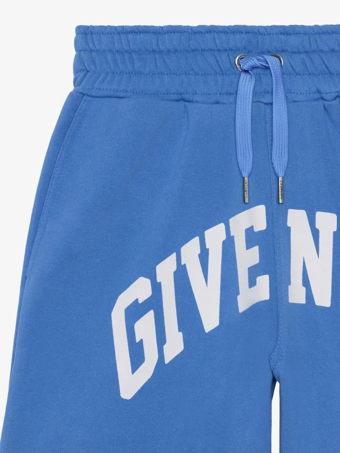 Givenchy GIVENCHY College Bermuda Shorts In Fleece Blue Men Baby 1 Month To 3 Years