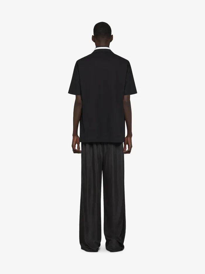 Givenchy GIVENCHY Crest Polo Shirt In Cotton Black Men TShirts