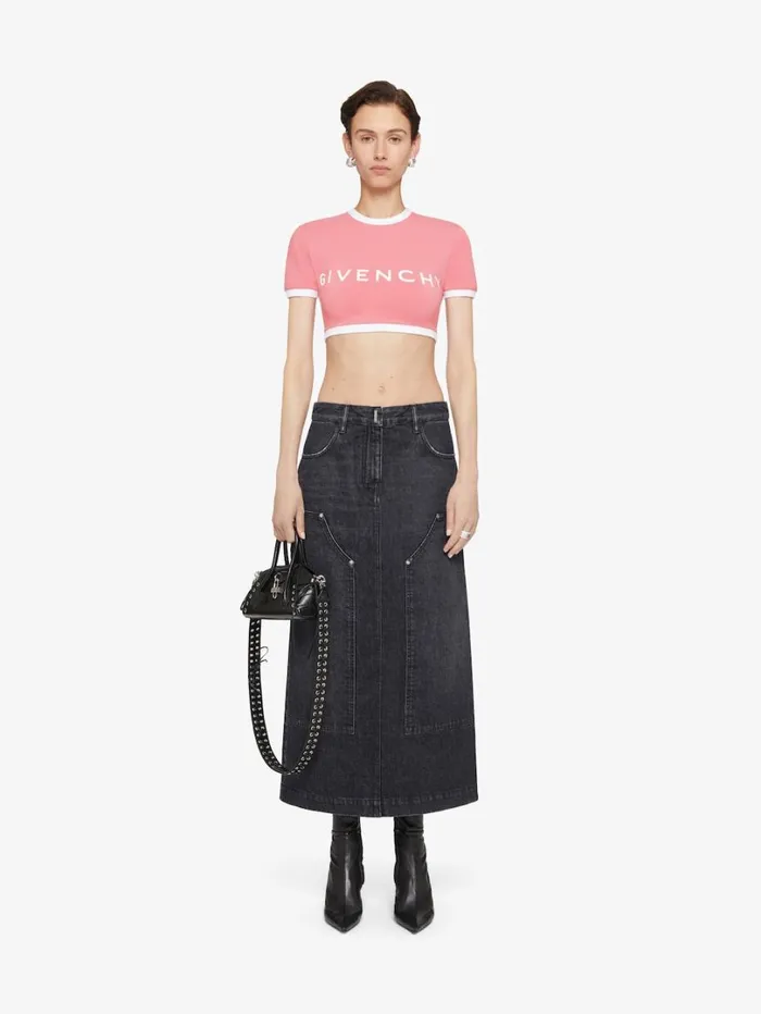 Givenchy GIVENCHY Cropped Tshirt In Cotton Flamingo Women TShirts