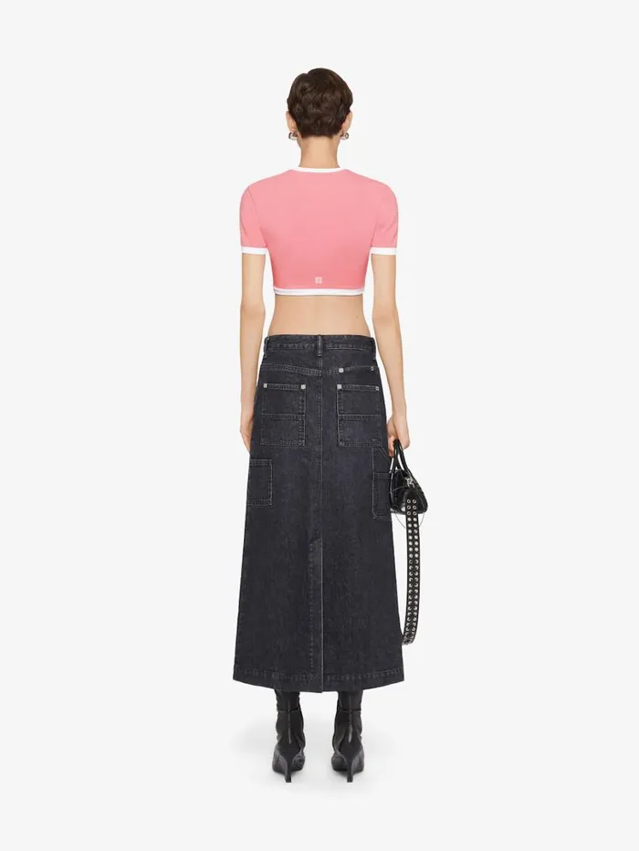 Givenchy GIVENCHY Cropped Tshirt In Cotton Flamingo Women TShirts
