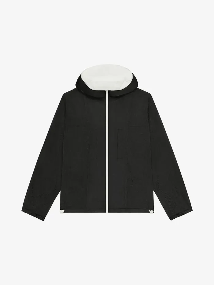 Givenchy GIVENCHY Reversible Football Parka In Fleece Blackwhite Men Outerwear and Blousons