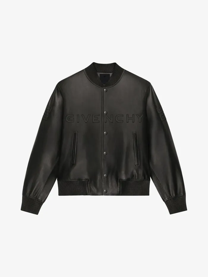 Givenchy GIVENCHY Varsity Jacket In Leather Black Men Outerwear and Blousons