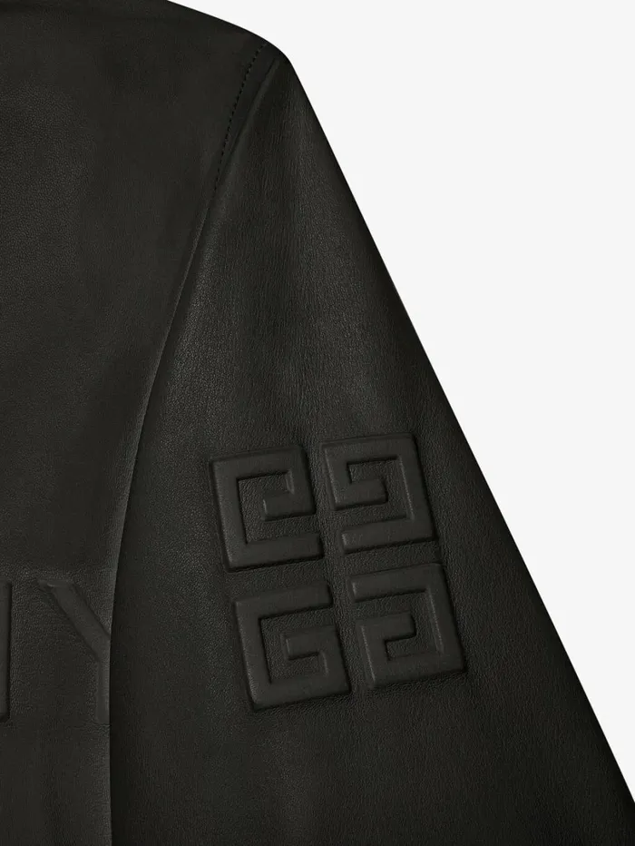 Givenchy GIVENCHY Varsity Jacket In Leather Black Men Outerwear and Blousons