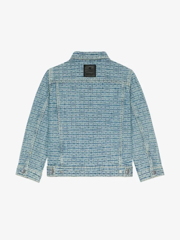 Givenchy Jacket In 4G Denim Mineral Blue Men Boy 4 To 12 Years Givenchy Jacket In 4G Denim Mineral Blue Men Boy 4 To 12 Years