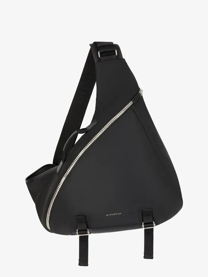 Givenchy Large GZip Triangle Backpack In Nylon Black Men Backpacks