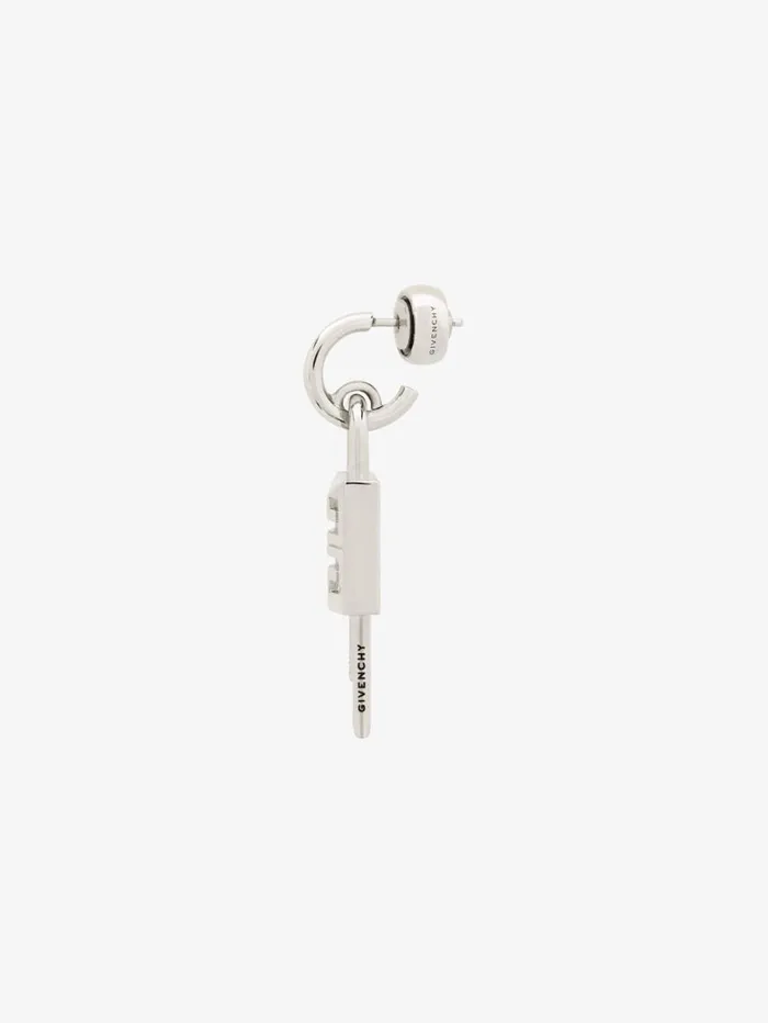 Givenchy Lock Earring In Metal Silvery Men Jewelry
