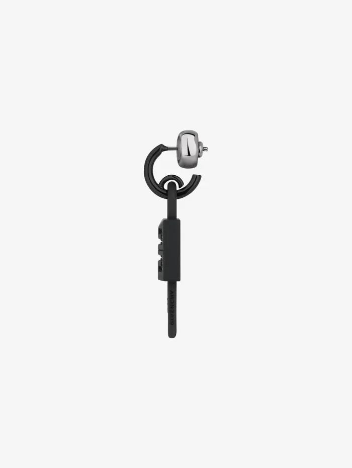 Givenchy Lock Earring In Metal With Crystals Black Men Jewelry Givenchy Lock Earring In Metal With Crystals Black Men Jewelry