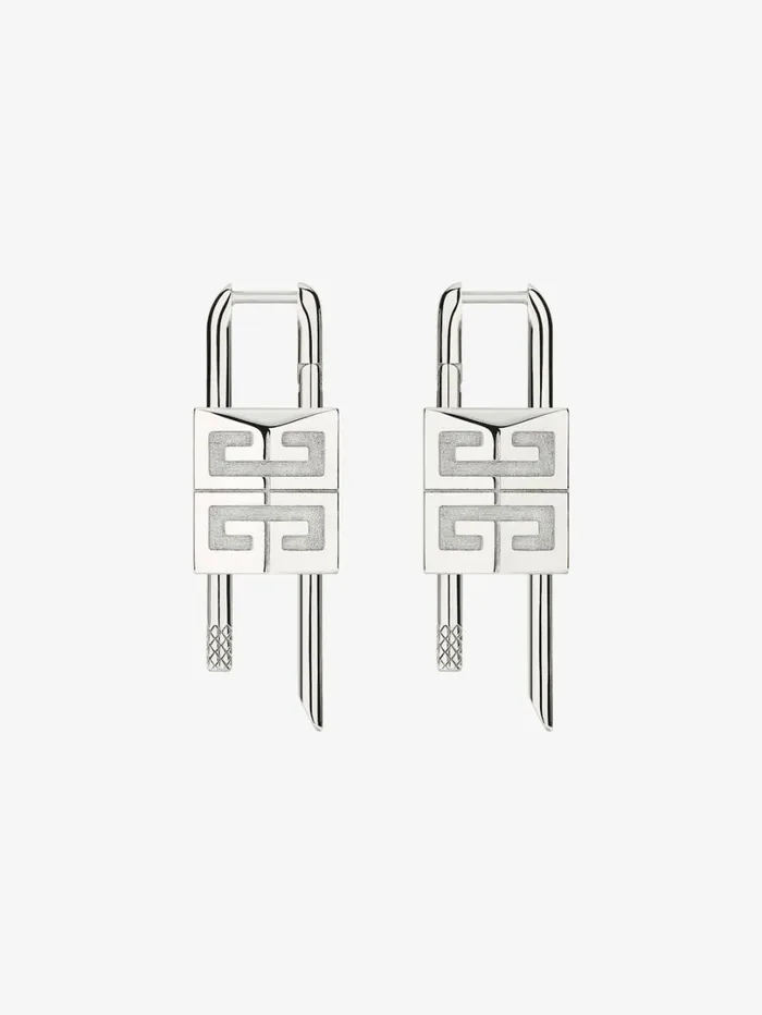 Givenchy Lock Earrings In Metal Silvery Women Jewelry