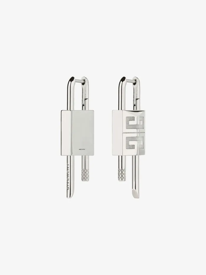 Givenchy Lock Earrings In Metal Silvery Women Jewelry