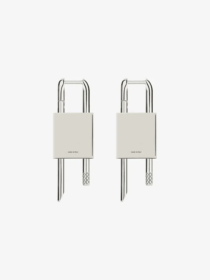 Givenchy Lock Earrings In Metal Silvery Women Jewelry