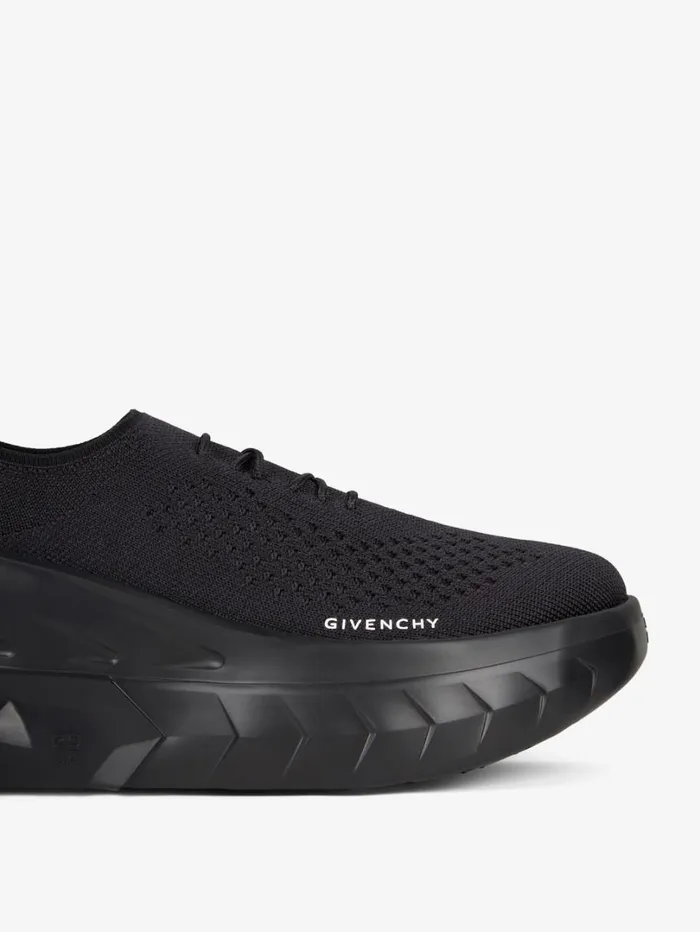 Givenchy Marshmallow Wedge Sneakers In Rubber And Knit Black Women Shark Lock Givenchy Marshmallow Wedge Sneakers In Rubber And Knit Black Women Shark Lock