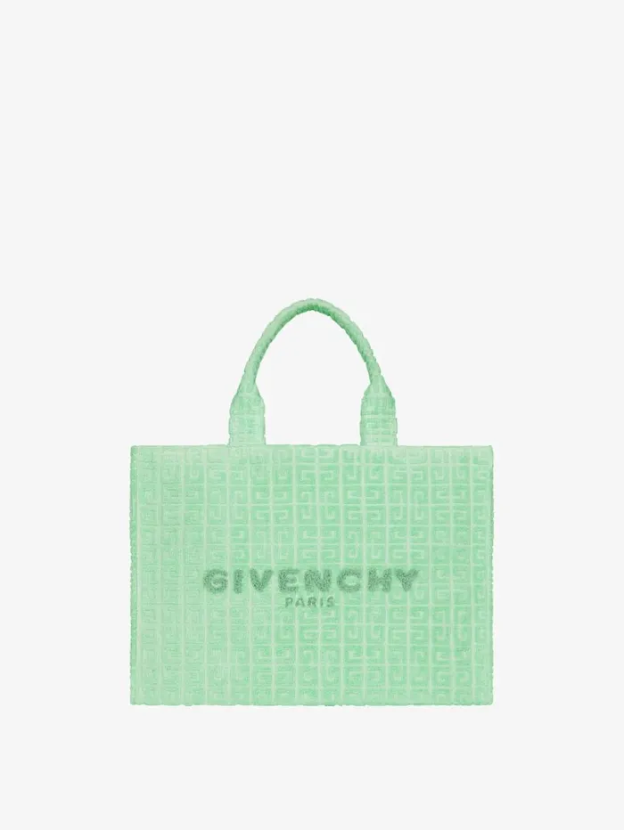 Givenchy Medium GTote Bag In 4G Cotton Towelling Aqua Green Women Shoulder Bags Givenchy Medium GTote Bag In 4G Cotton Towelling Aqua Green Women Shoulder Bags