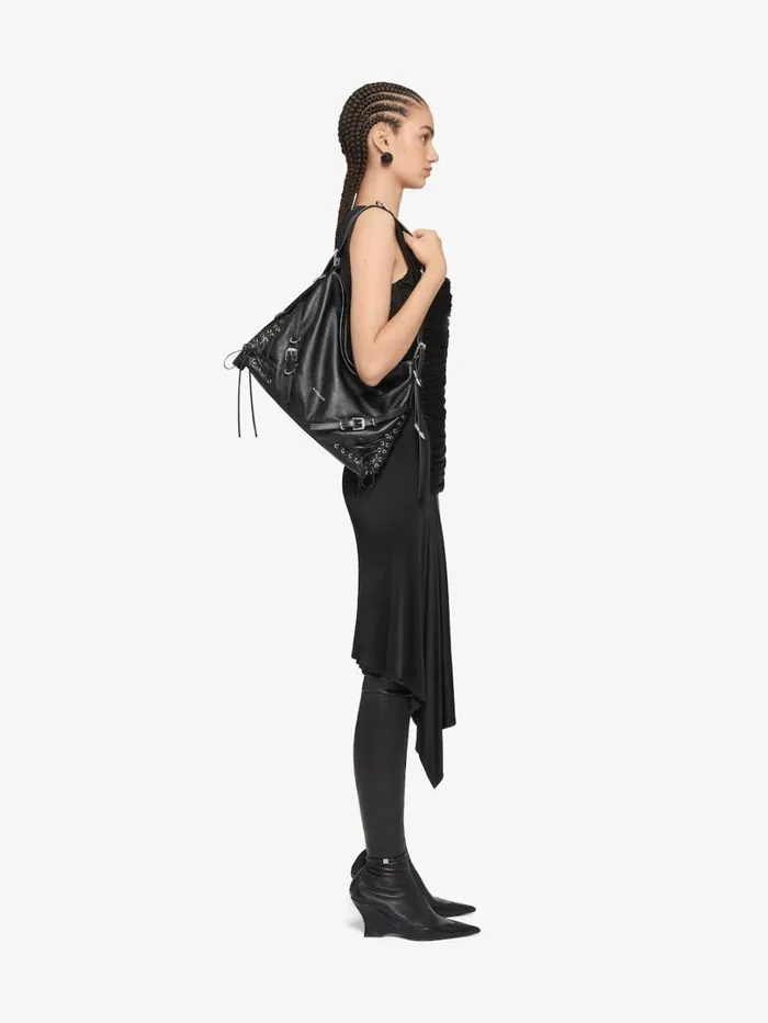 Givenchy Medium Voyou Bag In Corset Style Leather Black Women Crossbody Bags Givenchy Medium Voyou Bag In Corset Style Leather Black Women Crossbody Bags