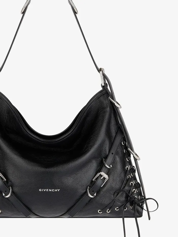 Givenchy Medium Voyou Bag In Corset Style Leather Black Women Crossbody Bags Givenchy Medium Voyou Bag In Corset Style Leather Black Women Crossbody Bags