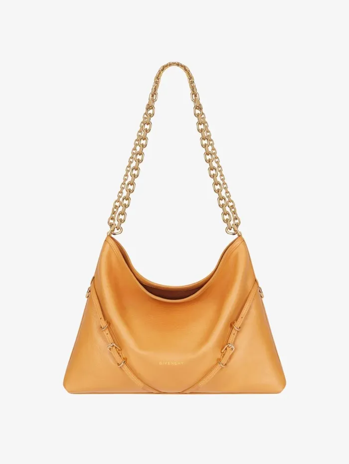 Givenchy Medium Voyou Chain Bag In Leather Blush Orange Women Shoulder Bags