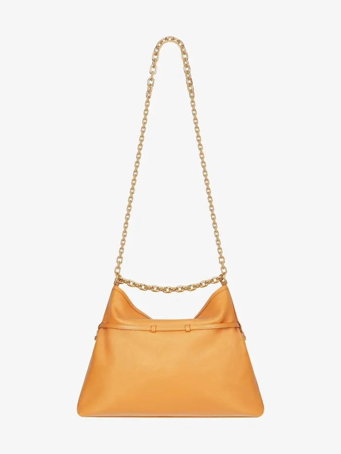 Givenchy Medium Voyou Chain Bag In Leather Blush Orange Women Shoulder Bags