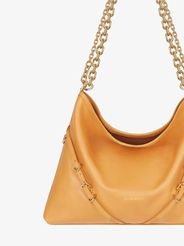 Givenchy Medium Voyou Chain Bag In Leather Blush Orange Women Shoulder Bags