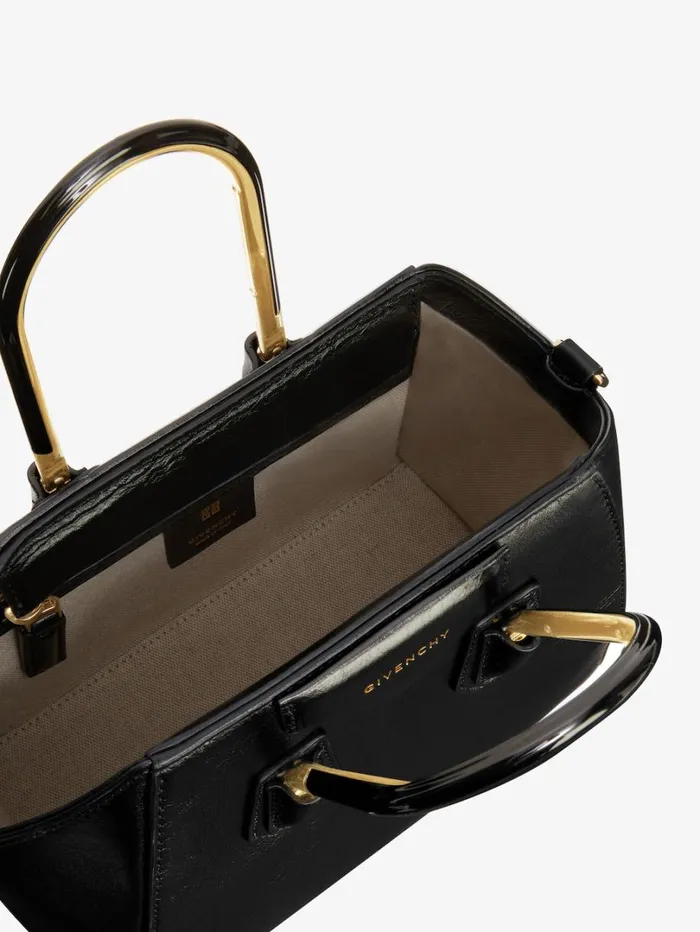 Givenchy Mini Antigona Bag In Leather With Metal Handles Black Women Crossbody Bags