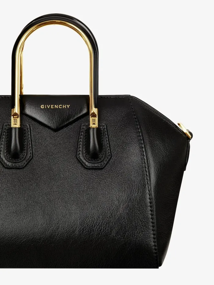 Givenchy Mini Antigona Bag In Leather With Metal Handles Black Women Crossbody Bags