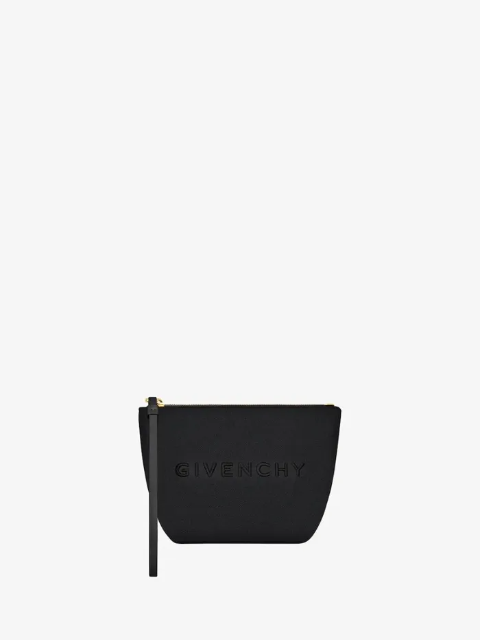 Givenchy Mini GIVENCHY Pouch In Canvas Black Women Wallets and Card Holders